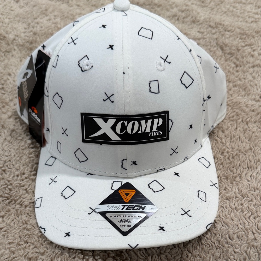 XCOMP Tires White Patterned Cap